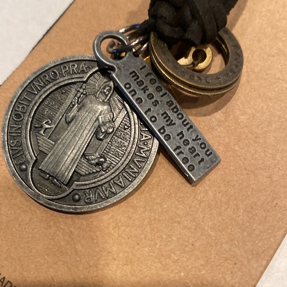 NIP St. Benedict antique-looking medal, Christian Cross and amulets - Picture 4 of 6